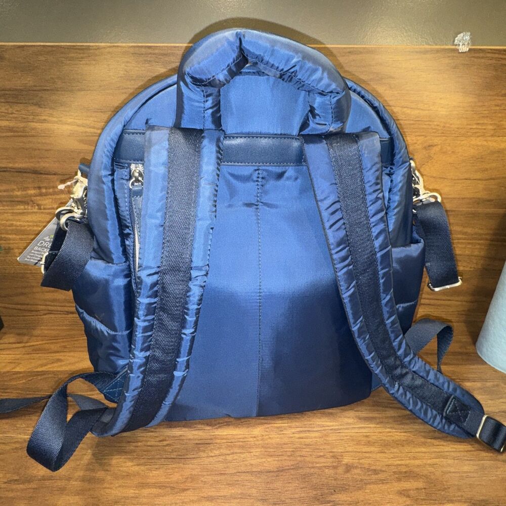 Itzy Ritzy Blue Puffer Backpack Diaper Bag Organize Travel Versatile Change Pad - Picture 7 of 15